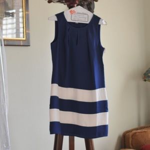 Forever 21 Contemporary navy blue striped dress